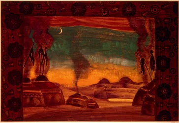 Polovtsian leiri ... (tempera paperille)