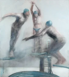 Sukeltajat, 2012 (öljy kankaalle)