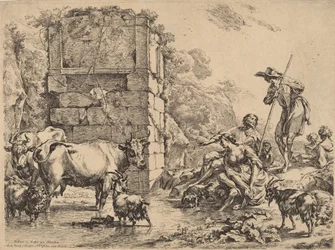 Lehmän juominen, 1680.