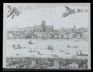 Panorama of London and Thames, osa kaksi näyttää St. Paul