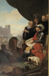 Frederik II rakentaa Kronborgin linnaa Elsinoreen