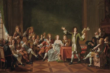 Molière lukee Tartuffea Ninon de Lenclos’n kotona