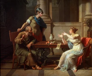 Sokrates ja Alkibiades Aspasian luona, 1801