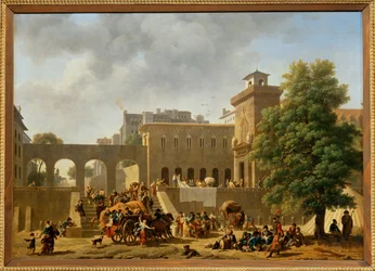 Sotilassairaalan, joka tunnetaan myös nimellä "Ranskalaiset Italiassa", ulkoasu, Salon 1804 ...