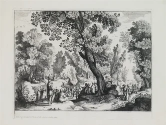 Metsäinen maisema Pyhän Johannes Kastajan saarnalla