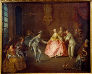 Ennen pukupalloa. Nicolas Lancretin (1690-1743) maalaus