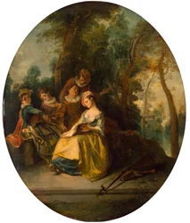 Konsertti puistossa, 1738.