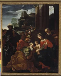 Adoration of the Magi (öljy kankaalle)