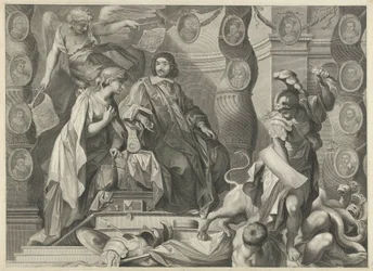 Aegidius Le Maistren (1663) mainosprintti, yläosa
