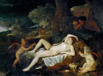 Lepäävä Venus ja Amor, noin 1624