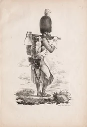 Sotilasasut: Jalkaväen sapööri, 1817-1818.