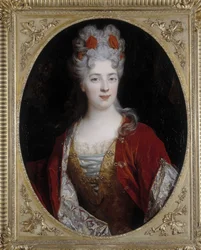 Naisen muotokuva. Nicolas de Largillieren (1656-1746) maalaus (öljy kankaalle)