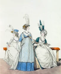 Iltapuvut oopperaan ja konsertteihin, kuva. 96, kuva 97 7 kuva. 98 The Gallery of Fashionista, 1797