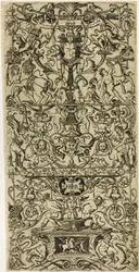Ornamenttipaneeli Marsilla, taistelujen jumalalla