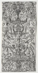 Ornamenttipaneeli, jossa on lintuhäkki
