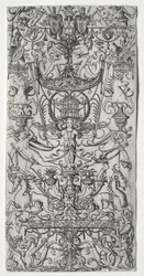 Ornamenttipaneeli, jossa on lintuhäkki, c. 1500-1512.