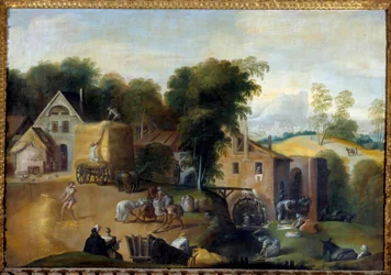 Le vannage du grain Nicolo dell "Abaten" maalaus