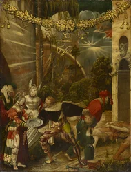Johannes Kastajan mestaus, noin 1517 (öljy männylle).