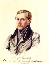 Dekabristin Pjotr Beljajevin muotokuva 1804-1864, 1832-1833