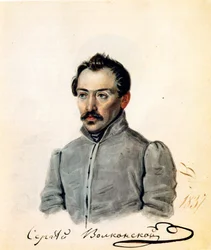 Dekabristikreivi Sergei Volkonskyn muotokuva 1788-1865, 1837