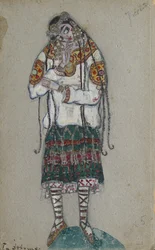 Tyttö. Pukusuunnittelu I. Stravinskyn balettiin The Rite of Spring Le Sacre du Printemps, 1912