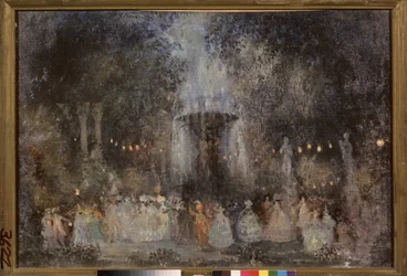 Naamiaiset. Nikolai Nikolajevitš Sapunov (Sapunov) (1880-1912) työ, tempera, hopea ja pronssi pahville