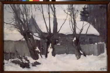Hiver. Nikolai Nikolevitš Sapunov (Sapunov) (1880-1912) kuva, huile herra toile