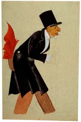 Pukusuunnittelu Ernst Tollerin näytelmään "Neitsytmetsä", 1924.