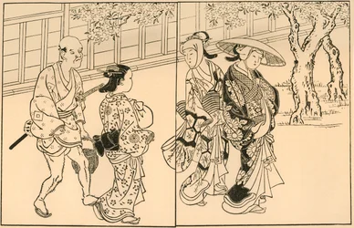 Kolme naista ja miespalvelija, 1730, 1924.