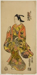 Nuoren miehen tyyliin (Wakashu fu), vasen triptyykkiarkki (Sanpukutsui hidari)