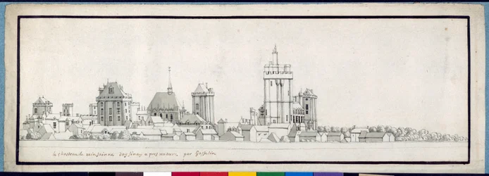 Chateau de Vincennes (kynä ja muste pesulla paperille)