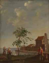 Maisema, jossa on figuratiivinen staffage