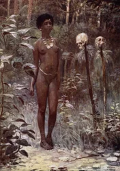 Tapu-neitsyt, Brittiläiset Salomonsaaret (väri litho)