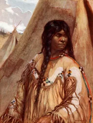 Blackfoot intiaani tyttö