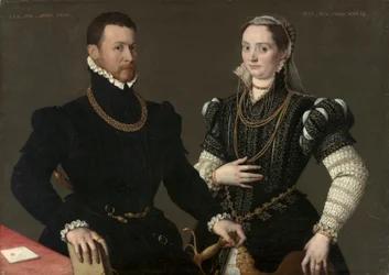 Pariskunnan muotokuva, c. 1580-1588 (öljy kankaalle)