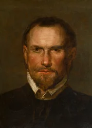 Tuntemattoman parrakkaan miehen muotokuva, n. 1501-1599 (Paneelille asetettu öljy ja paperi)