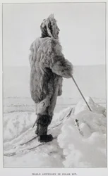Roald Amundsen polaaripuvussa, kirjasta 