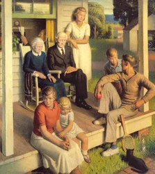 No More Chores, Perhe lomalla, n.1935 (öljy kankaalle)
