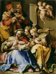 Pyhä perhe pyhien Annan, Aleksandrian Katariinan ja Maria Magdaleenan kanssa, n. 1560-1560