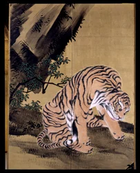Tigres em uma paisagem finlandesa