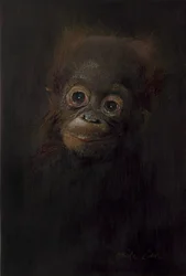 Oranki-vauva 1, 2009 (akryyli puulle)