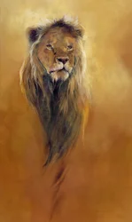 Kuningas Leo, 2000 (akryyli ja lyijykynä kankaalle)