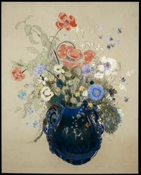 Sinisten kukkien maljakko, n. 1905-1908