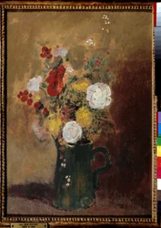 Kukkakimppuja Odilon Redonin (1840-1916) maalaus 1800-luvun Bordeaux, Musee des Beaux Arts