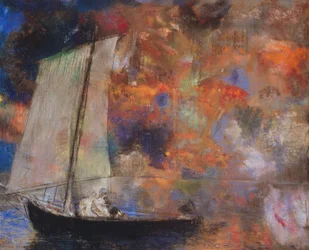 Kukkapilvet, n. 1903 (pastelli paperille)