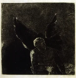 Odilon Redonin kuvitus Baudelairen teokseen "Les Fleurs du Mal". 1891.