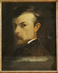 Taiteilijan muotokuva (maalaus puulle)