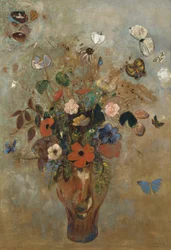 Asetelma kukkien kanssa, 1905.
