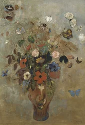 Asetelma kukkien kanssa, 1905