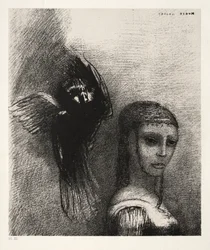 Pyhän Antoniuksen kiusaus Ensimmäinen sarja: Ja suuri lintu, laskeutuu taivaalta..., 1888.